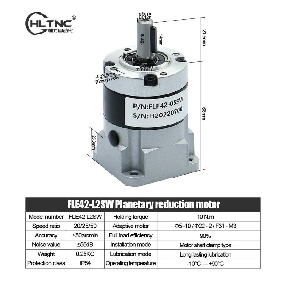 FLE42 Mini Planetary Gearbox For 42 mm Stepper Motors price