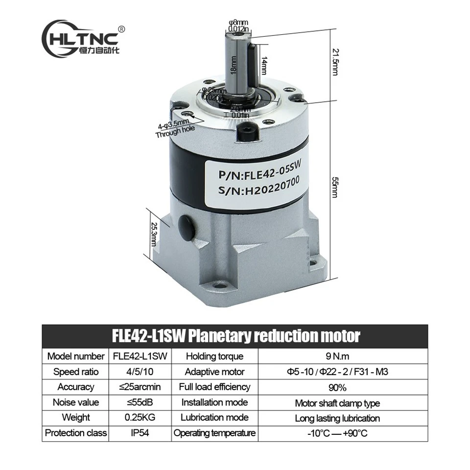 FLE42 Mini Planetary Gearbox For 42 mm Stepper Motors price