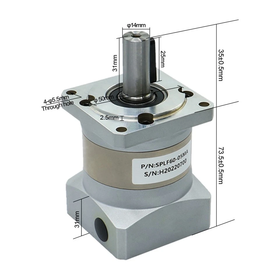 SPLF60 Precision Planetary Gearbox For Servo Motors factory